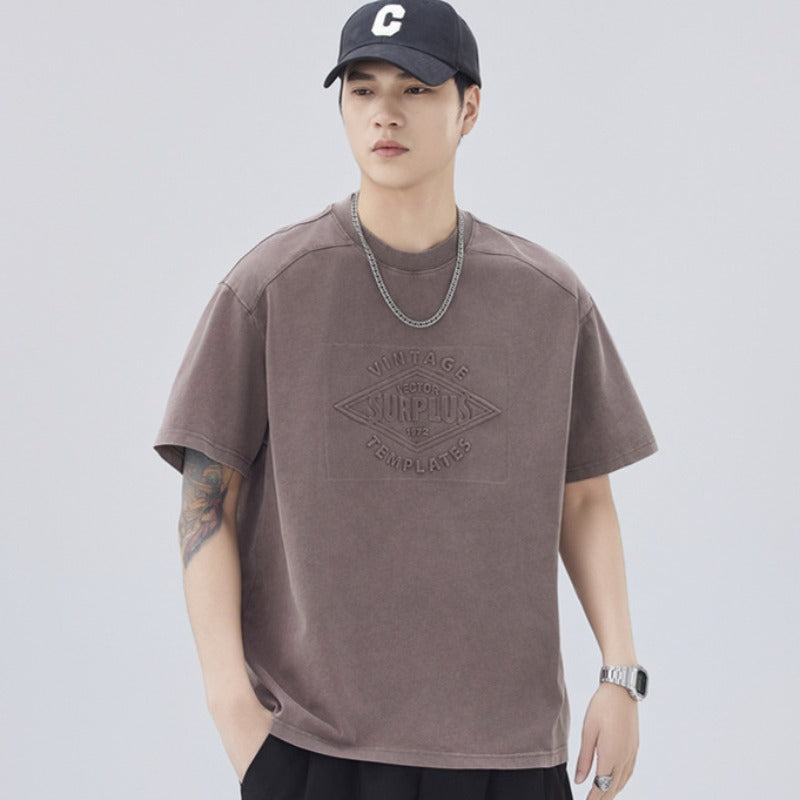 Mens T-shirts Summer Short Sleeve Vintage