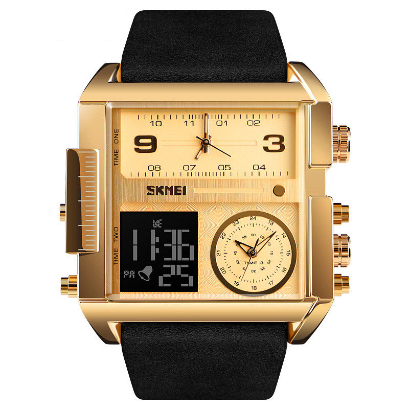 Analog-Digital Watch Square Men's Business Electronic Watch