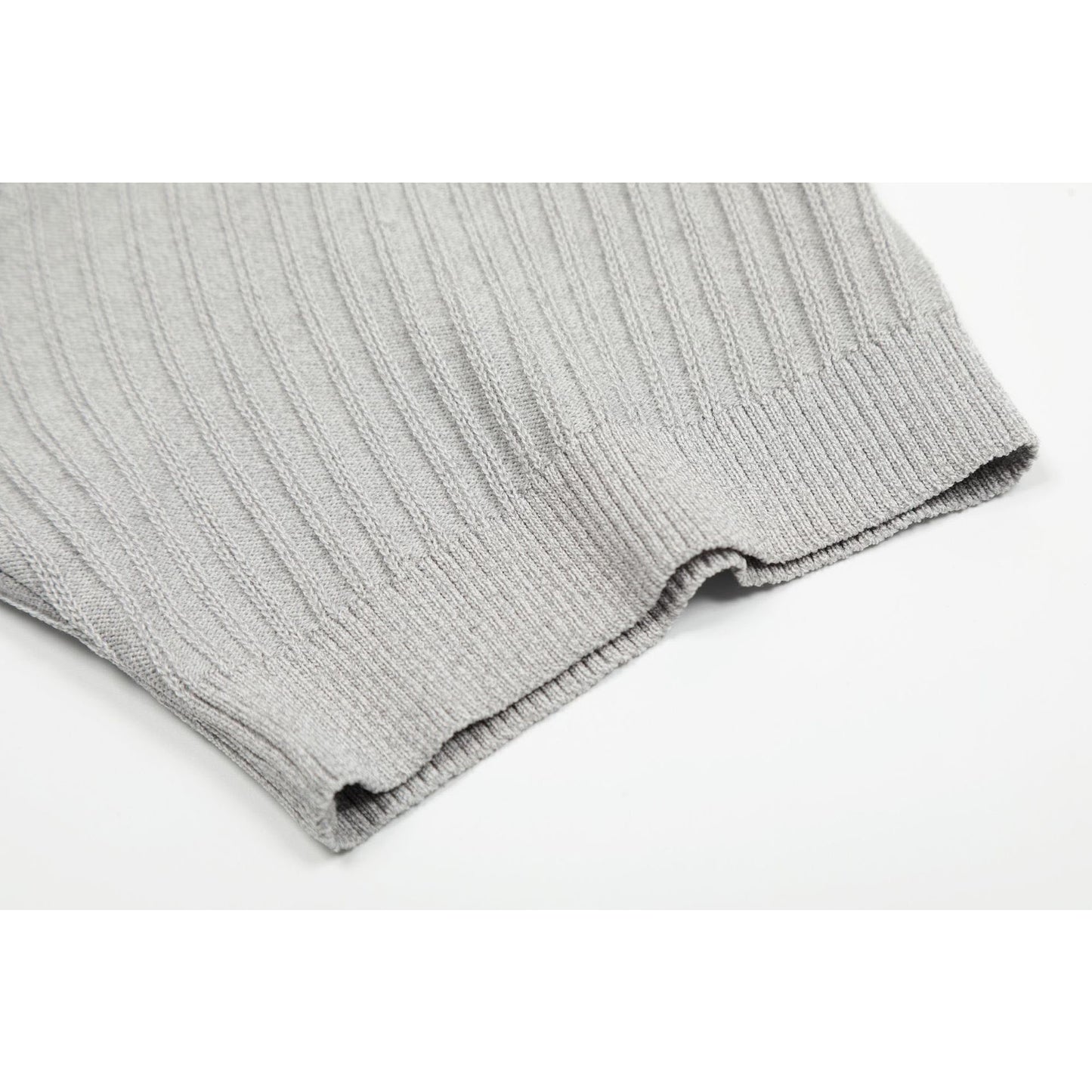 Casual Street Wear Short Sleeve T-Shirt Loose Casual Semi-turtleneck Knitwear