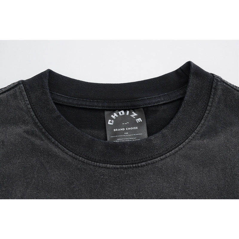 Vintage Usa Shirt Retro Iron Nail Print gradual change washed do old short sleeve T-shirt