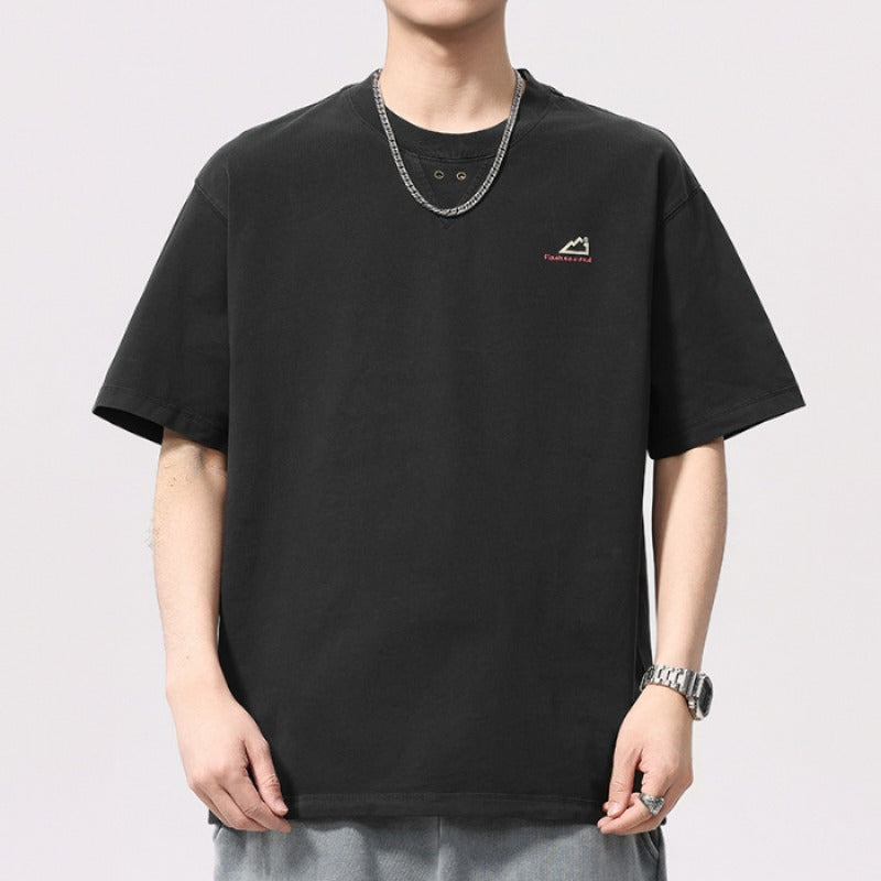 Mens T-shirts Vintage Printed Short Sleeves Summer Loose