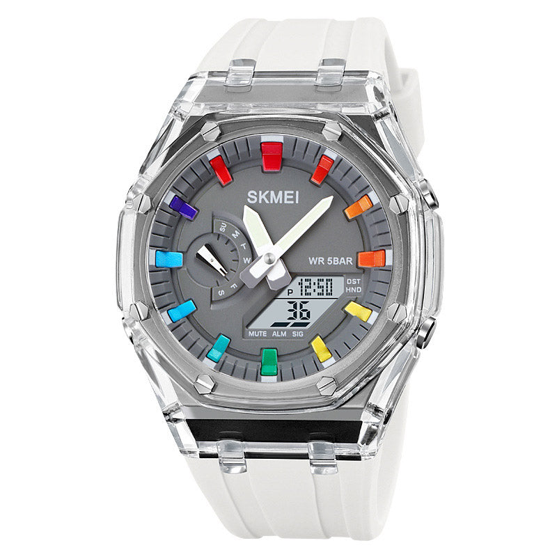 Analog-Digital Watch Outdoor Sports Waterproof Student Electronic Watch