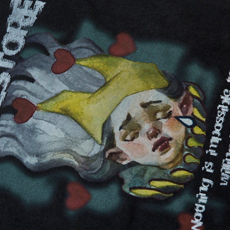 Vintage Tišö Rt Vintage Clown Print Short Sleeve T-Shirt