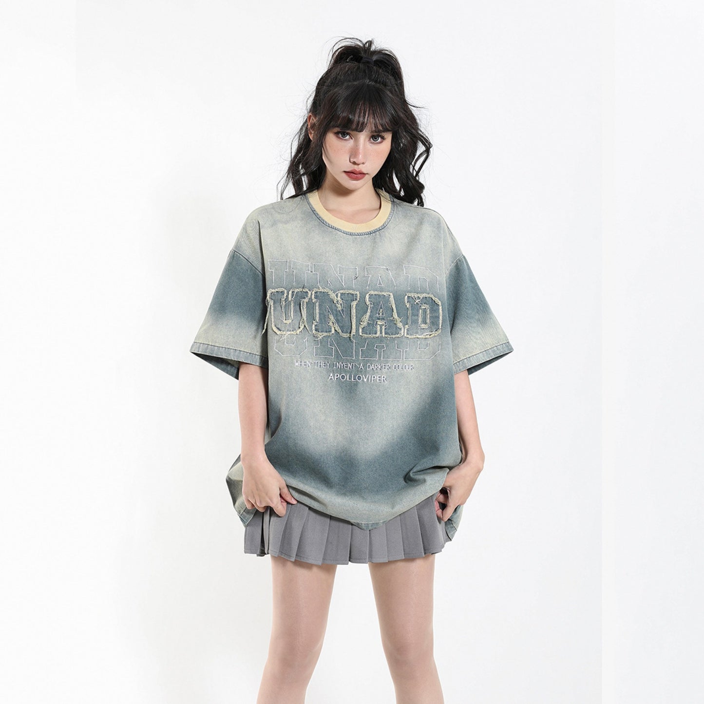 1990 Fashion T-Shirt Embroidery Short Sleeve