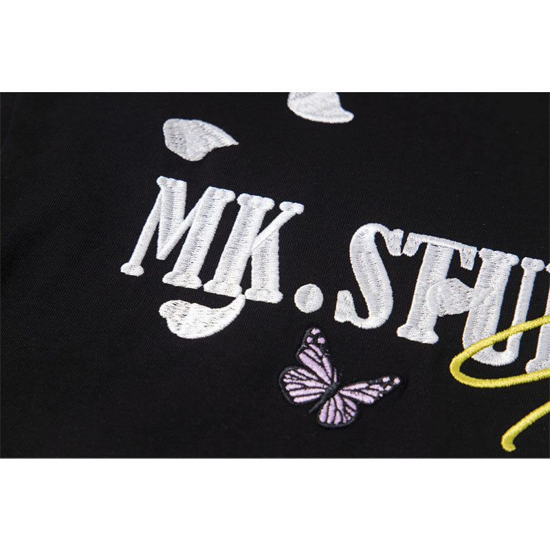 Casual Street Wear Vintage Embroidered Floral Short Sleeve T-Shirt