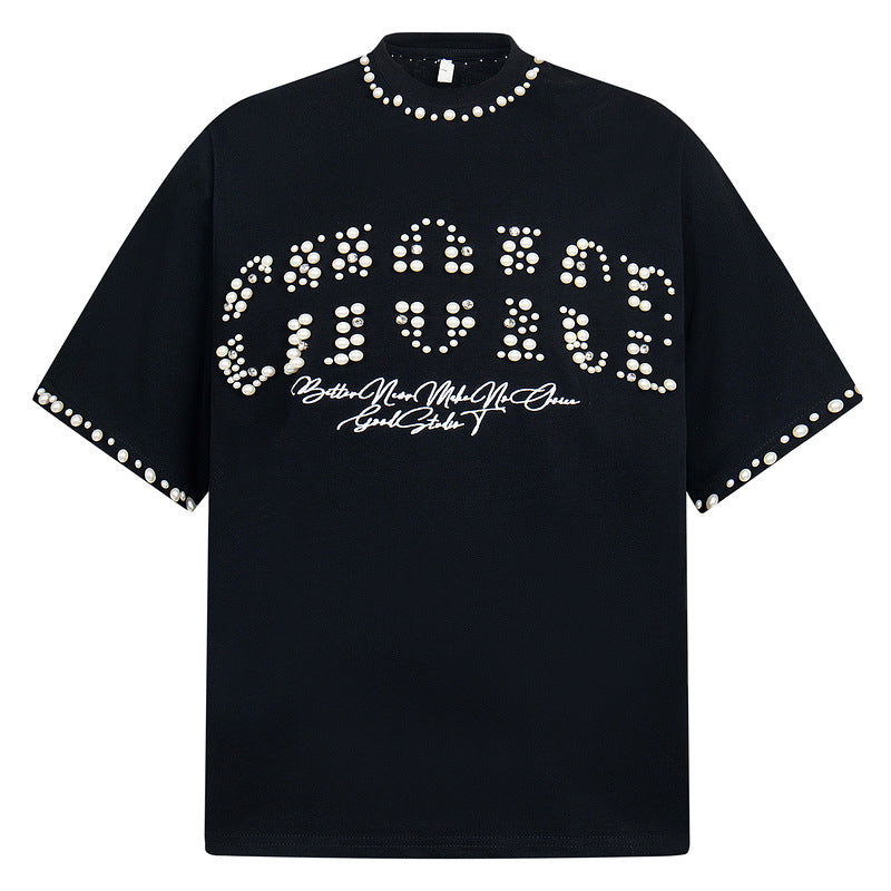 Camisas Retros Embroidered Short Sleeve T-Shirt Men's and Women's Summer Oversize
