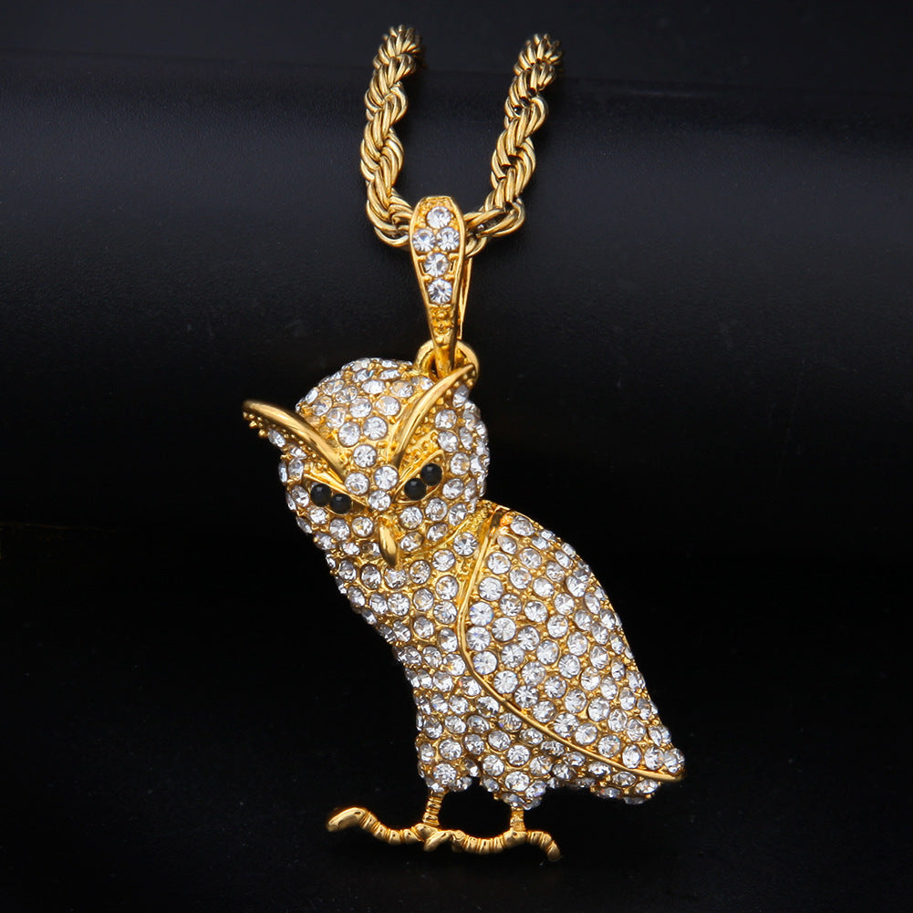 Jewelry 'Owl ' Necklace With Diamonds Animal Royalty