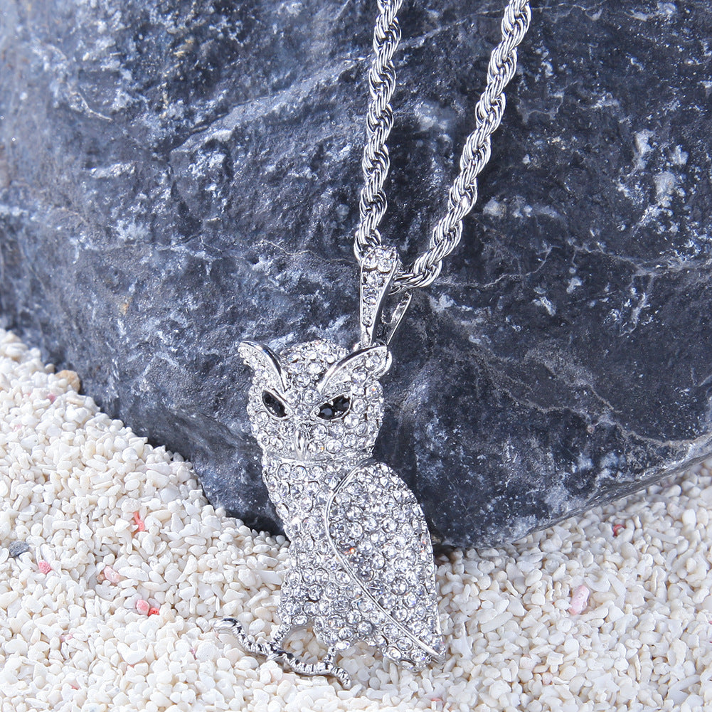 Jewelry 'Owl ' Necklace With Diamonds Animal Royalty