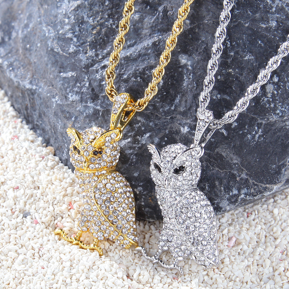 Jewelry 'Owl ' Necklace With Diamonds Animal Royalty