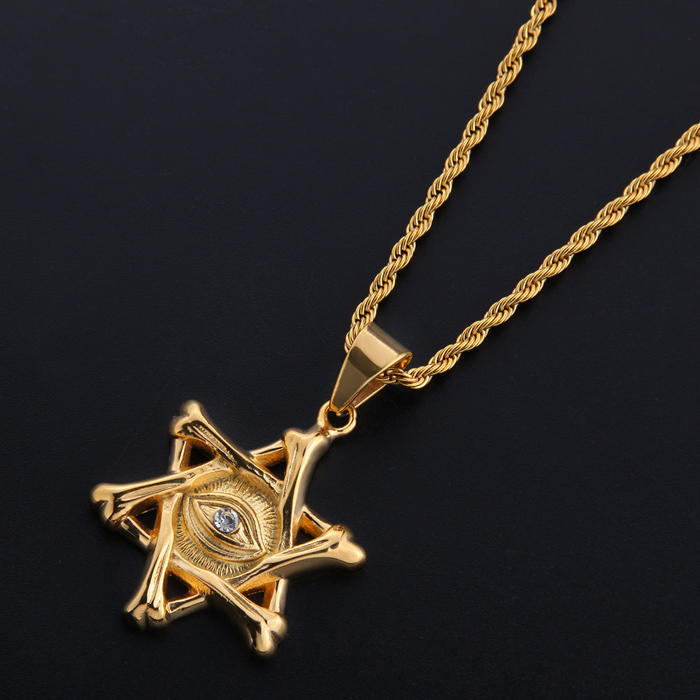 Jewelry Star of David + Diamond Eyeball Pendant Spectrum