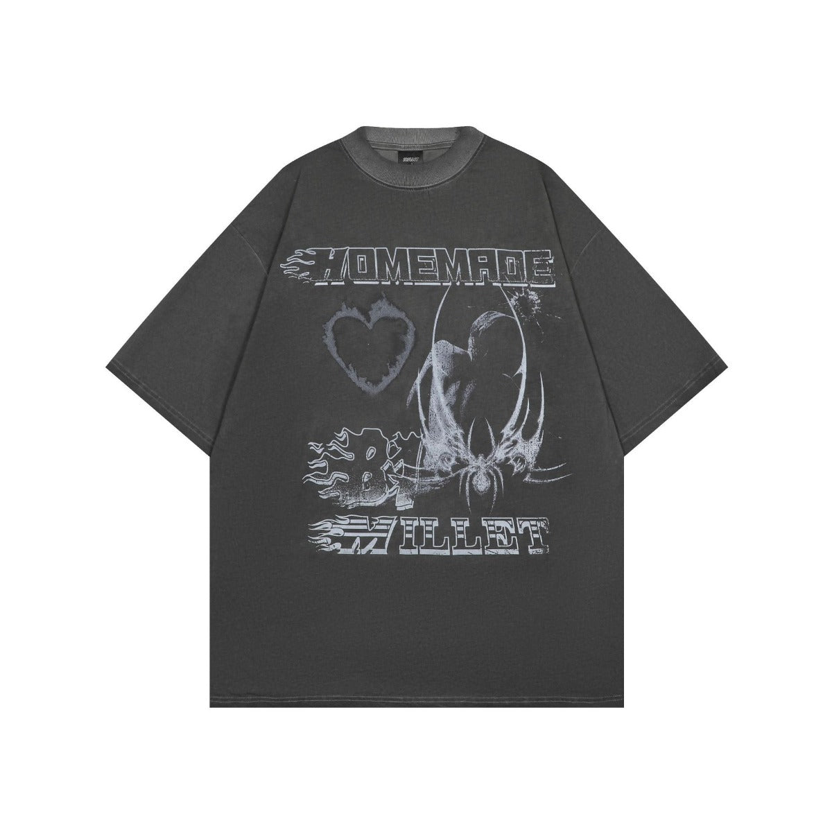 1990 Fashion T-Shirt Summer T-Shirt Vintage Spider Short Sleeve T-Shirt