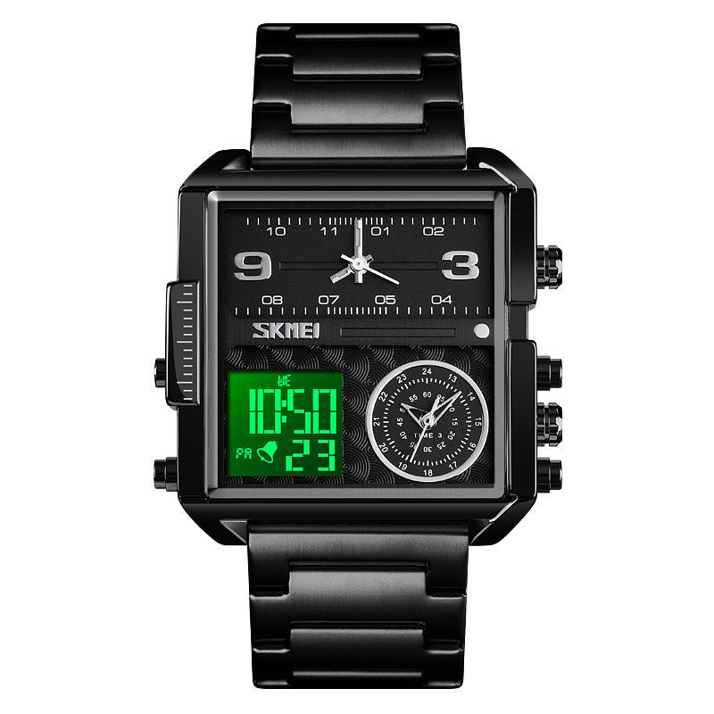 Analog-Digital Watch Square Men's Business Electronic Watch