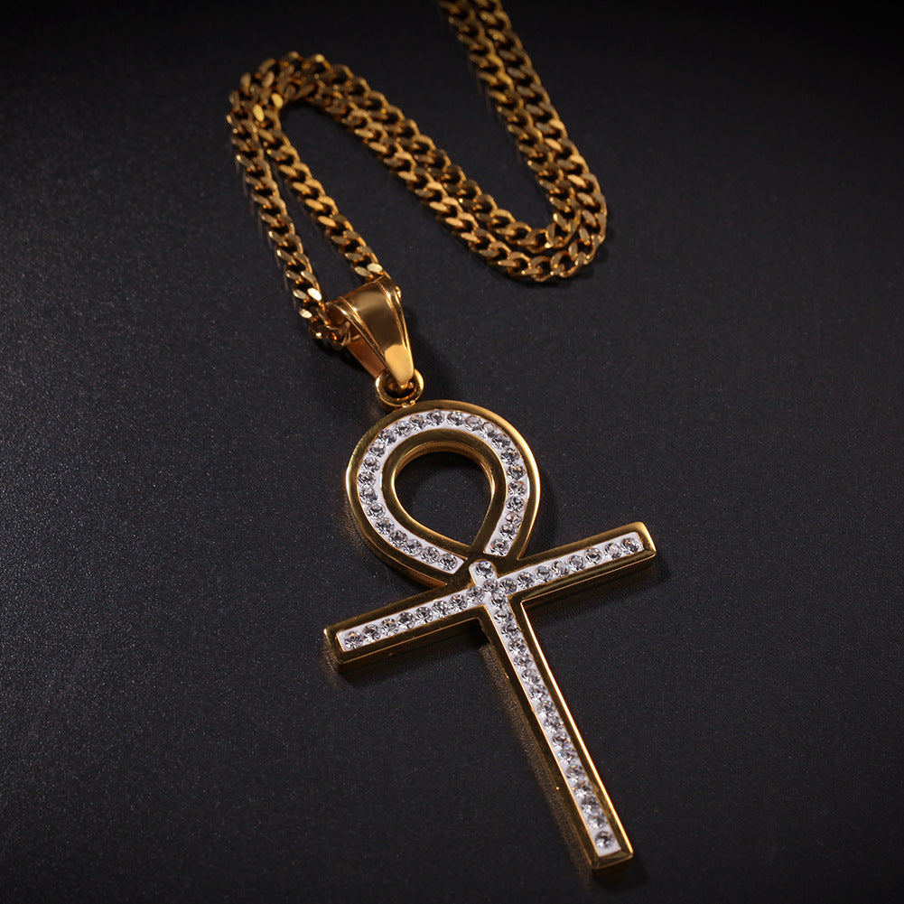 Jewelry Hip Hop Anhe Key Cross Pendant Egypt Pieces Jesus Pieces Royalty Ankh