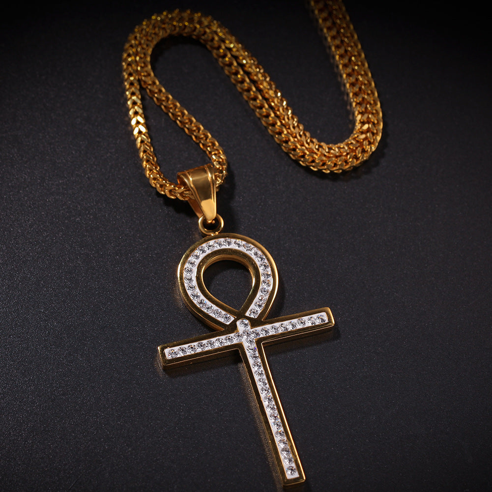 Jewelry Hip Hop Anhe Key Cross Pendant Egypt Pieces Jesus Pieces Royalty Ankh