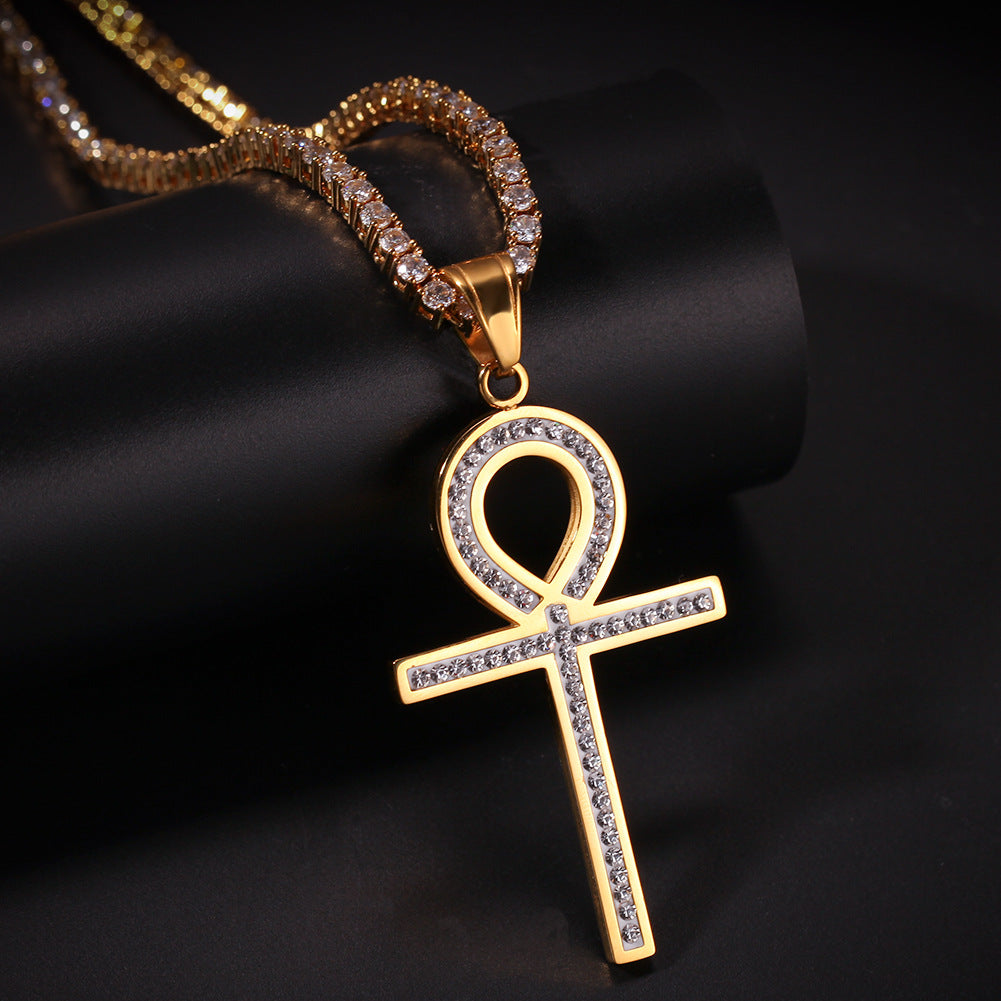Jewelry Hip Hop Anhe Key Cross Pendant Egypt Pieces Jesus Pieces Royalty Ankh