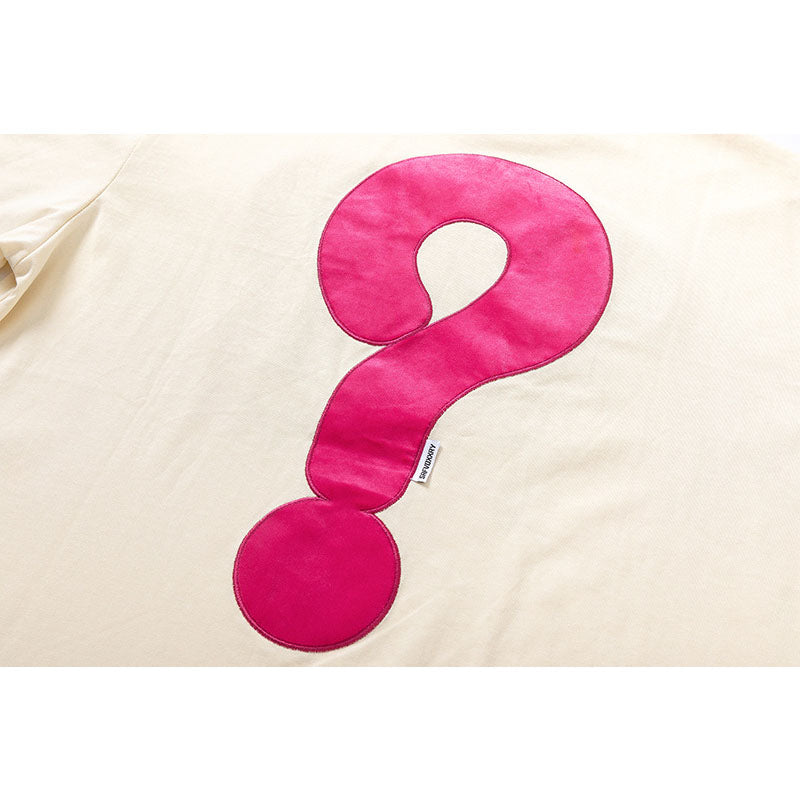 Vintage Tišö Rt Hip Hop Question Mark Print Short Sleeve T-Shirt