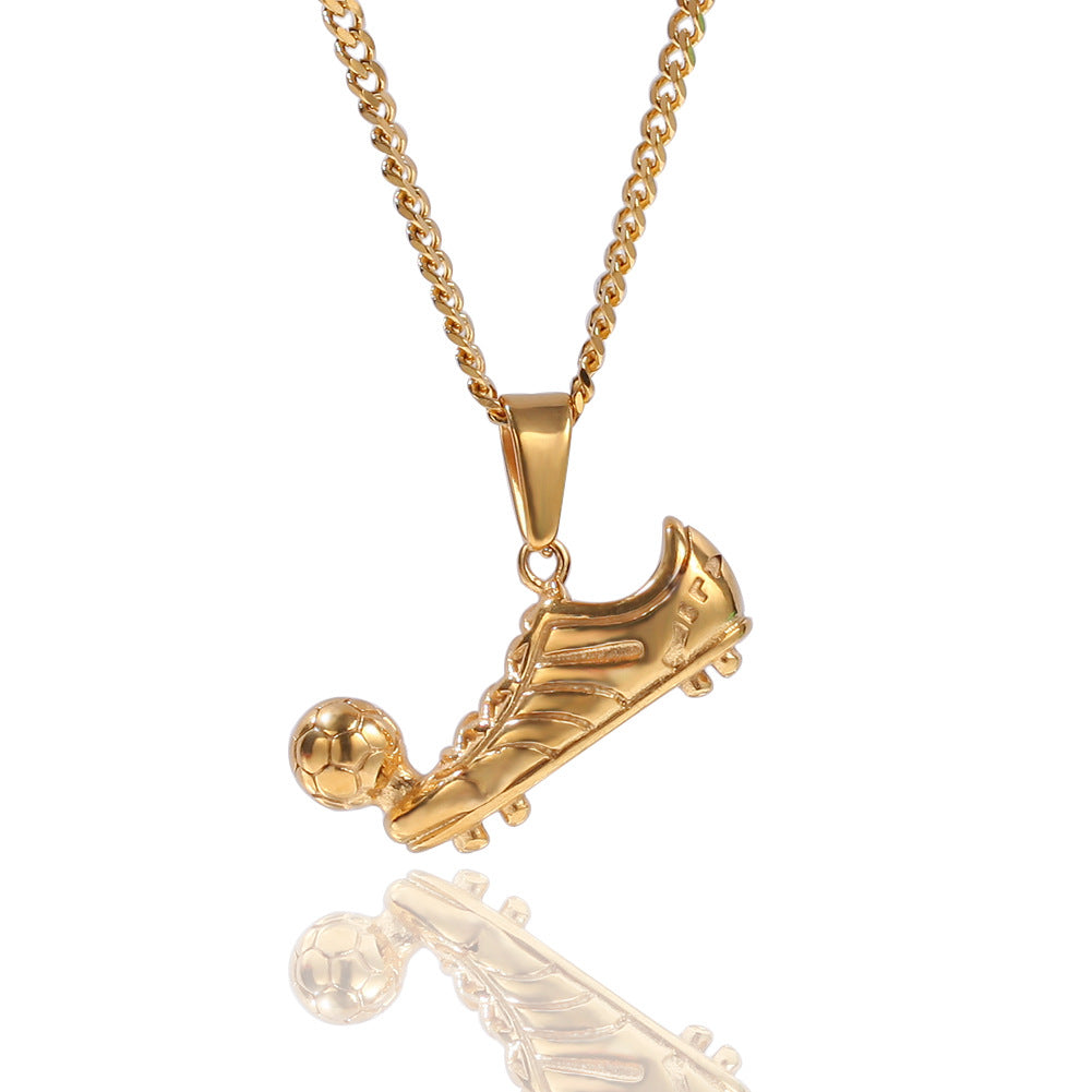 Jewelry Hip Hop Football Sneakers Pendant Necklace rapper