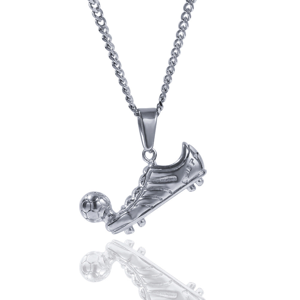 Jewelry Hip Hop Football Sneakers Pendant Necklace rapper