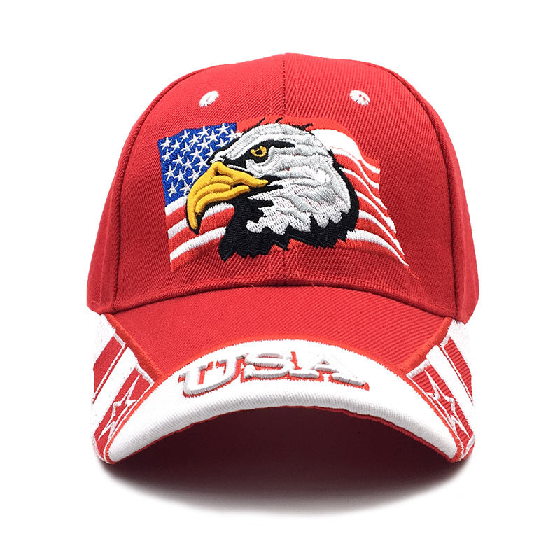 Vintage Usa Cap Eagle Embroidered Cap Sunshade Curved Eaves