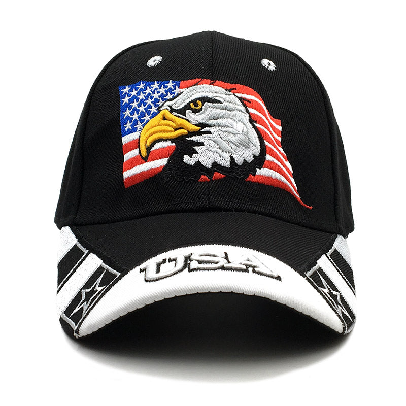 Vintage Usa Cap Eagle Embroidered Cap Sunshade Curved Eaves