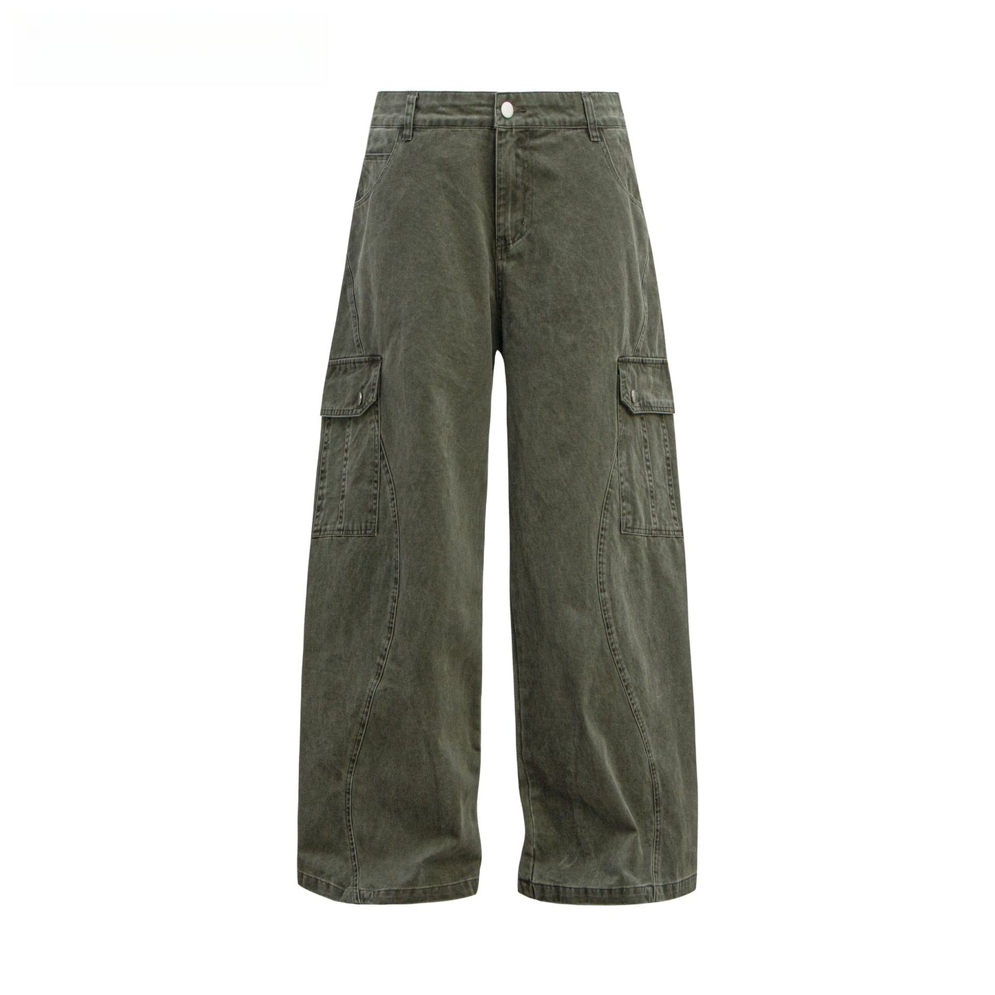 Hip Hop Pants For Boys Vintage Washing Old Loose Straight Overalls Casual Trousers