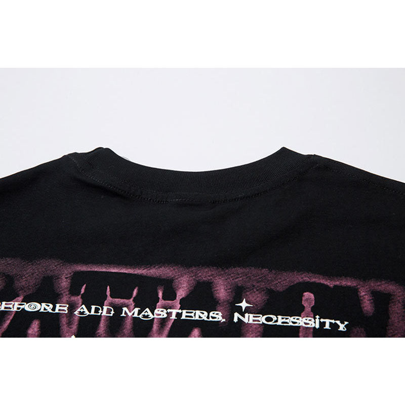 Marcas De Streetwea Letter Necklace Long Sleeve T-Shirt Spring and Autumn Oversize