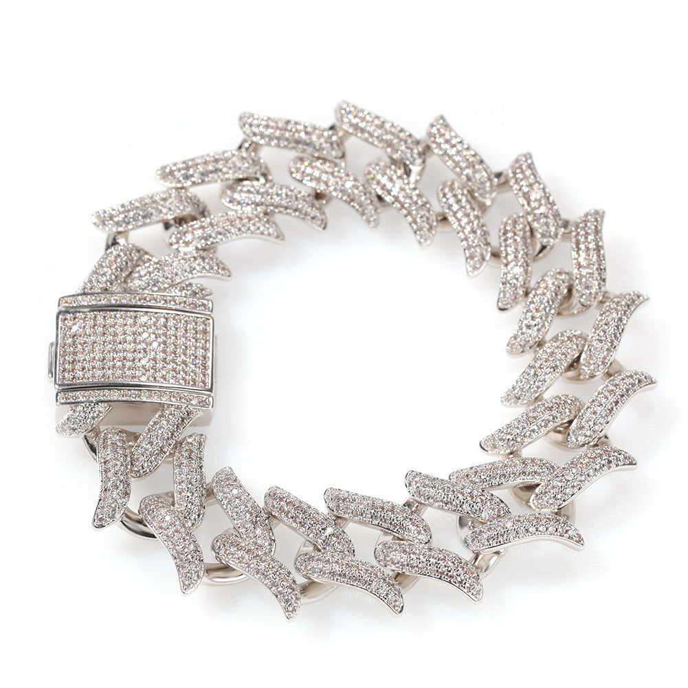Bracelet Thorns Cuban Zircon Hip Hop Bracelet St. Valentine's Spectrum