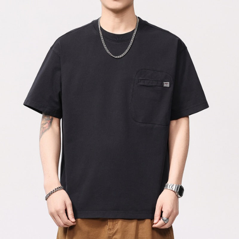 Men T-shirts Short Sleeve Summer Top Vintage Loose