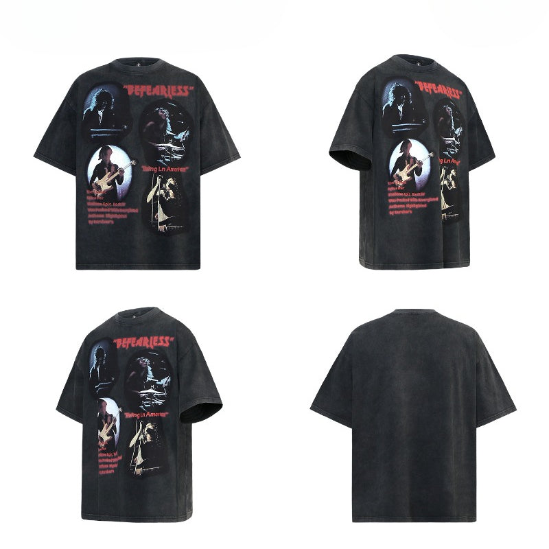80s And 90s Vintage T-Shirts Vintage Hip Hop Rock Short Sleeve T-Shirt
