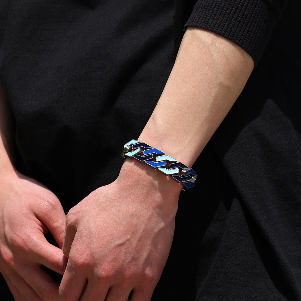 Bracelet Hip Hop Bracelet Color Drip Vintage Spectrum St. Valentine's