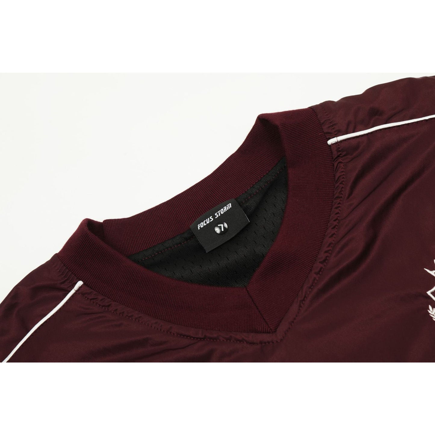 New York Hip Hop Style Vintage Embroidery Autumn Loose Sports V-Neck Top