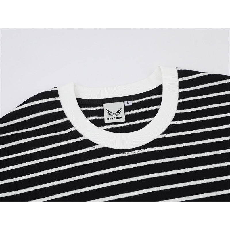 Hip Hop Shirts For Boys Black & White Striped Short Sleeve T-Shirt