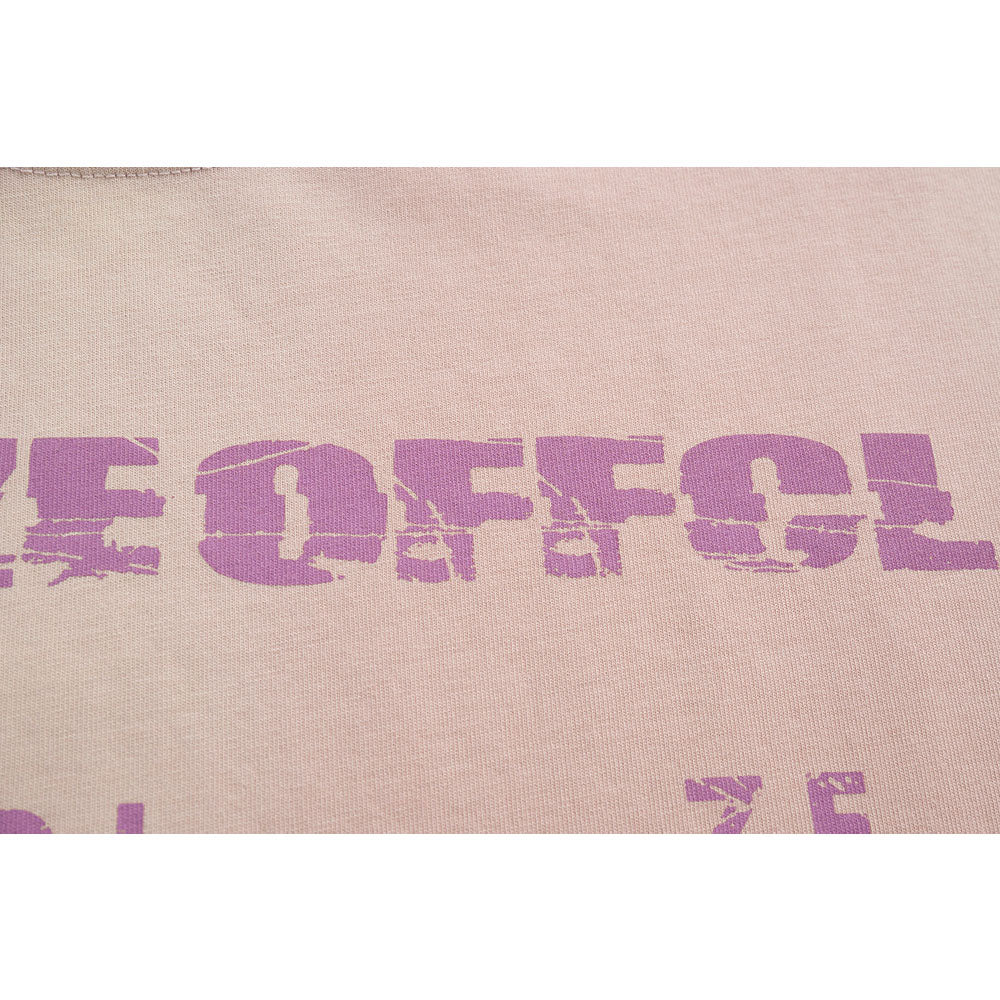 Nostalgia T Shirts Vintage Crew Neck T-Shirt Embroidered Letters Loose Casual