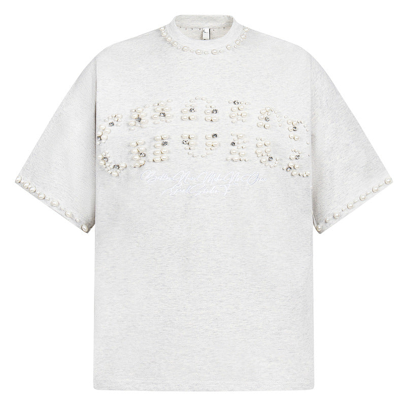 Camisas Retros Embroidered Short Sleeve T-Shirt Men's and Women's Summer Oversize