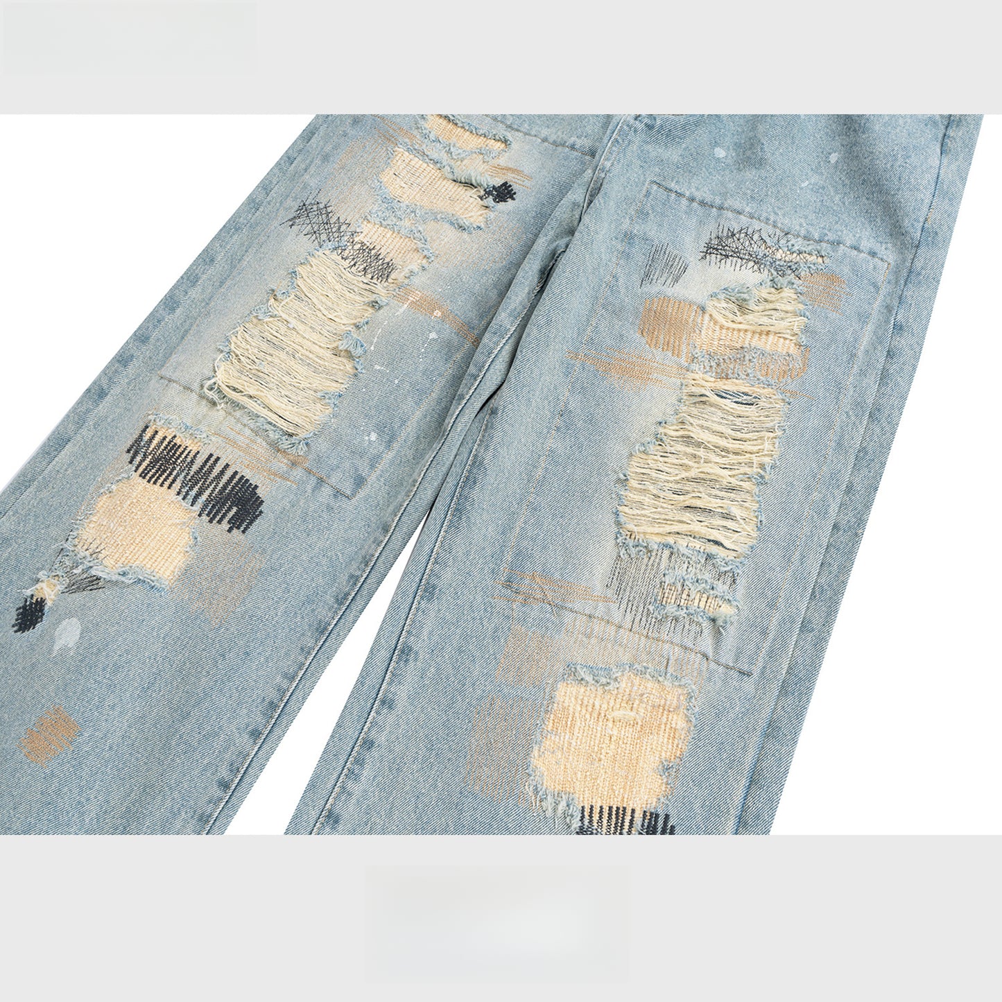 Rock Revival Jeans Washed Old Trousers Embroidered Jeans