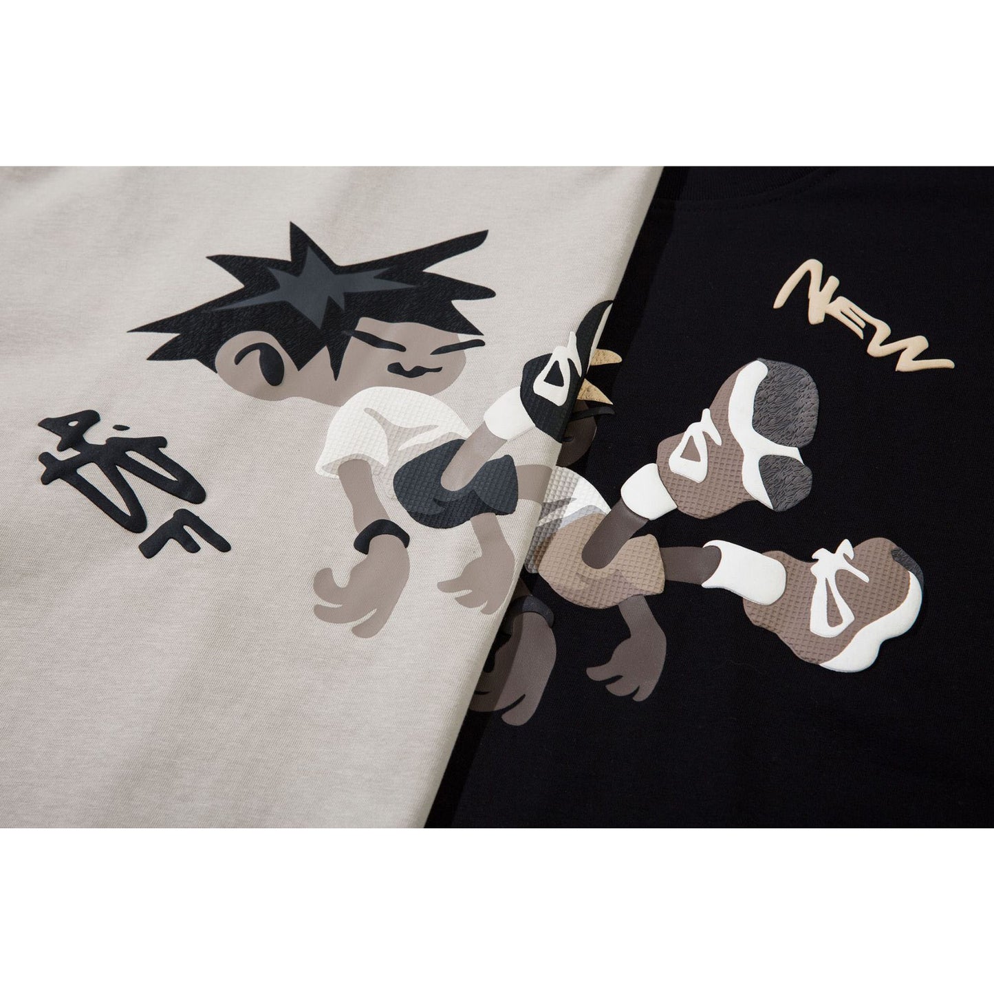 60s Style T Shirts Summer Vintage Cartoon Character Print T-Shirt Short Sleeve