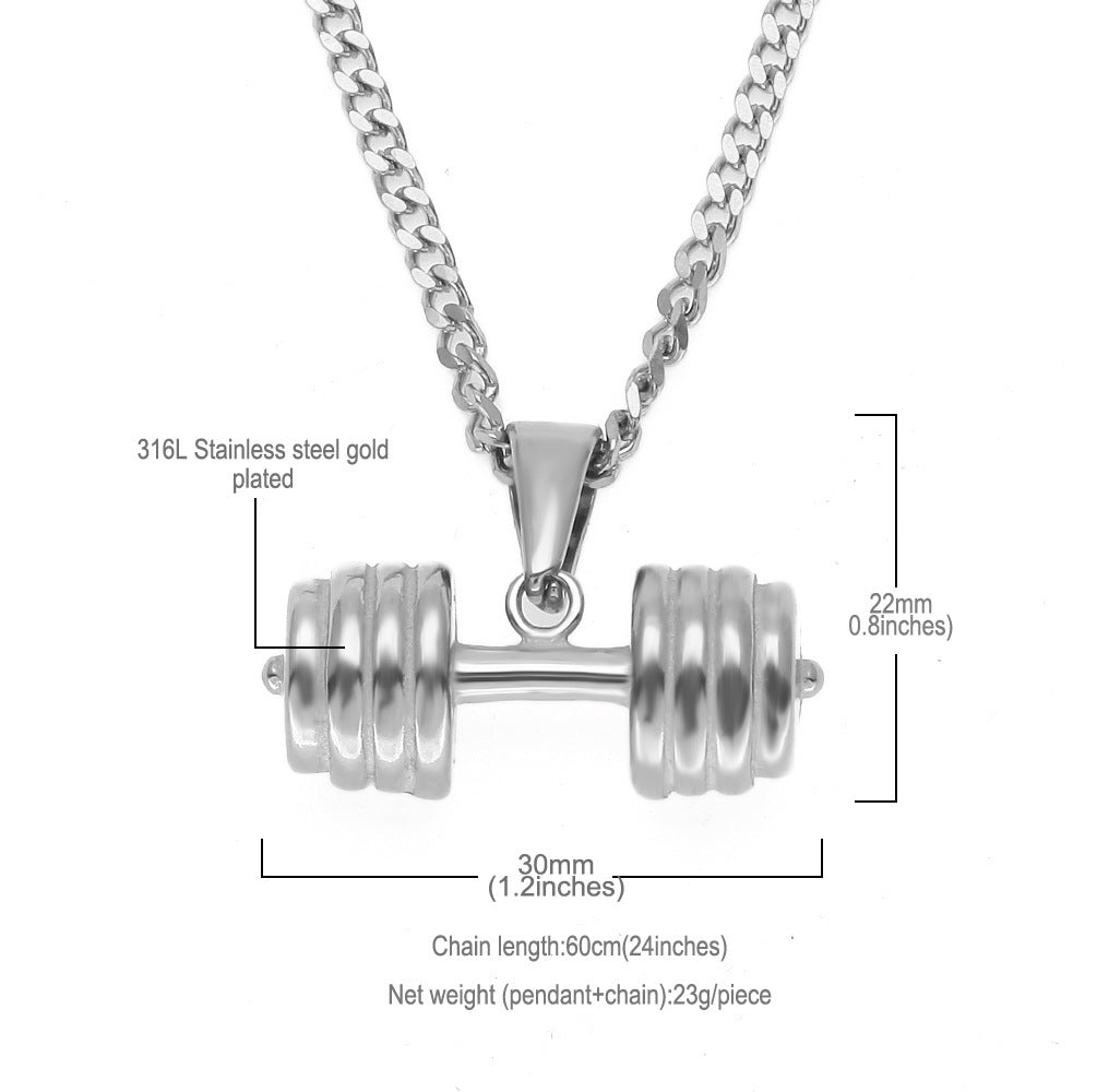 Jewelry Hip Hop Diamond Helmet Barbell Necklace Word Up rapper