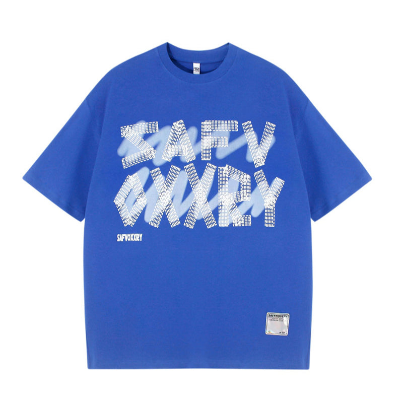 Hip Hop Shirts For Boys Alphabet Print Short Sleeve T-Shirt