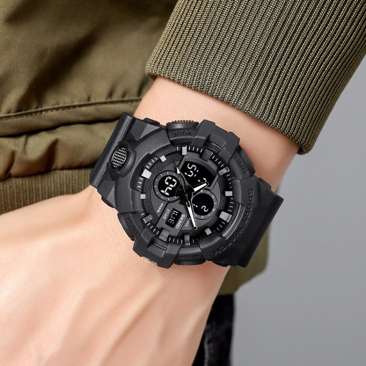 Analog-Digital Watch Outdoor Sports Waterproof Student Watch