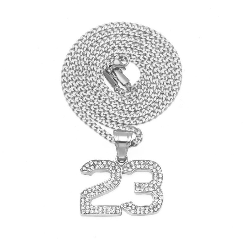 Jewelry Diamond 'Number 23 ' Necklace Number Pieces Royalty