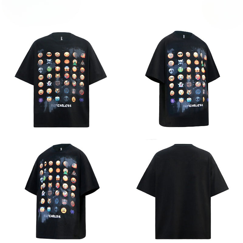 80s And 90s Vintage T Shirts Fun Emoji Men's and Women's Short Sleeve T-Shirts