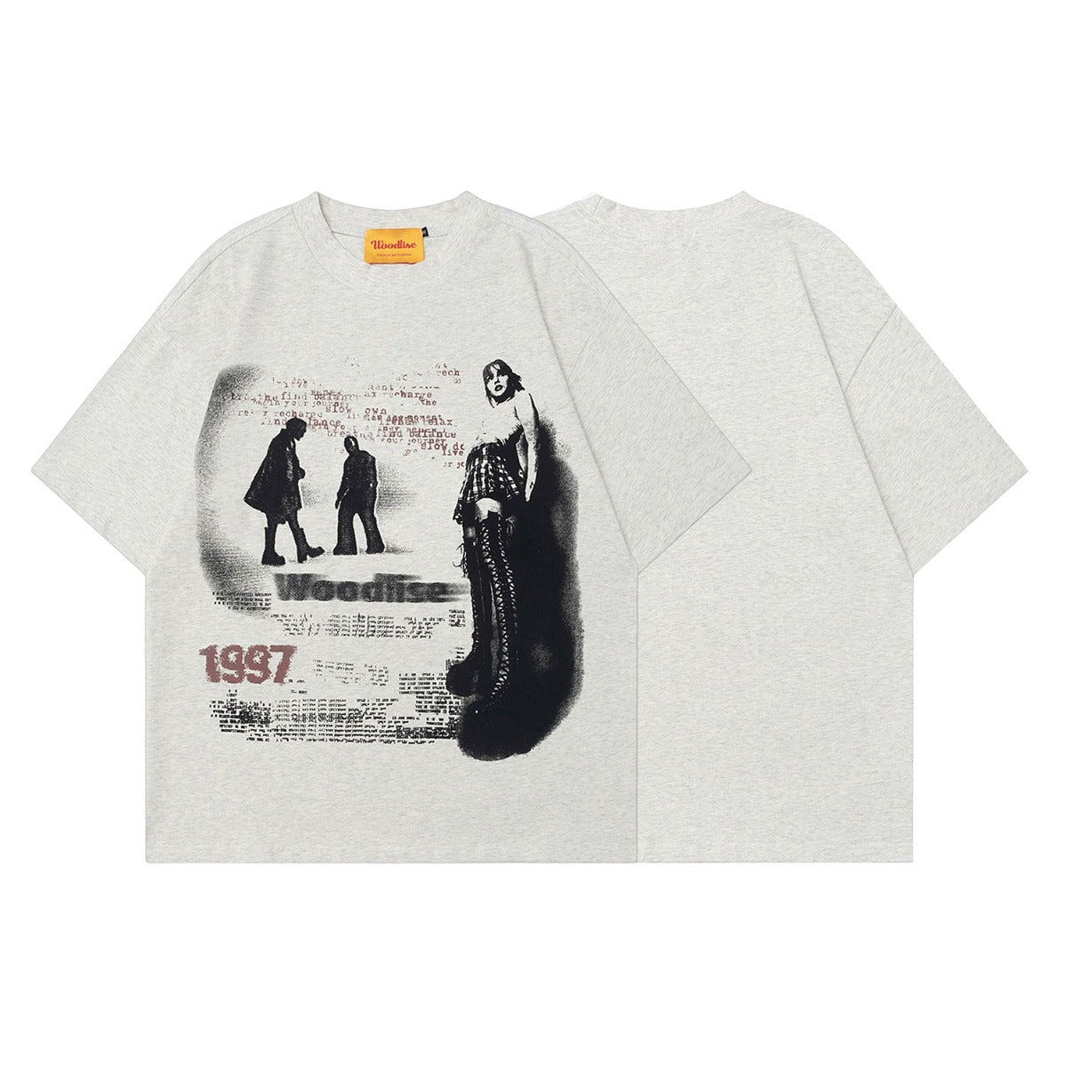 90s West Coast Hip Hop Fashion T Shirts Rock Character Print Short Sleeve T-Shirt