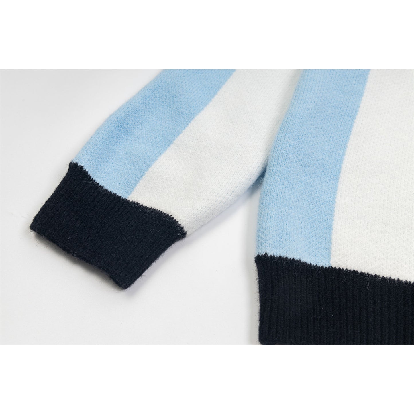 Marcas De Streetwear Striped Letter-Embroidered Lapel Sweater