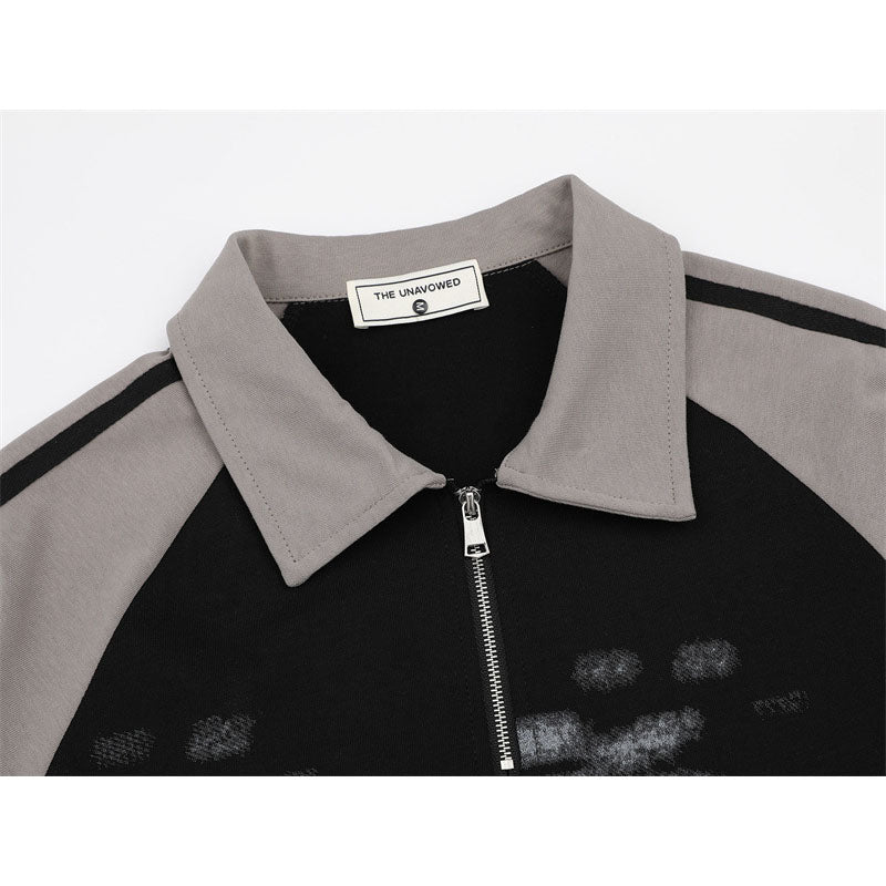 Stone Wash T shirt Retro Old Short Sleeve POLO Shirt