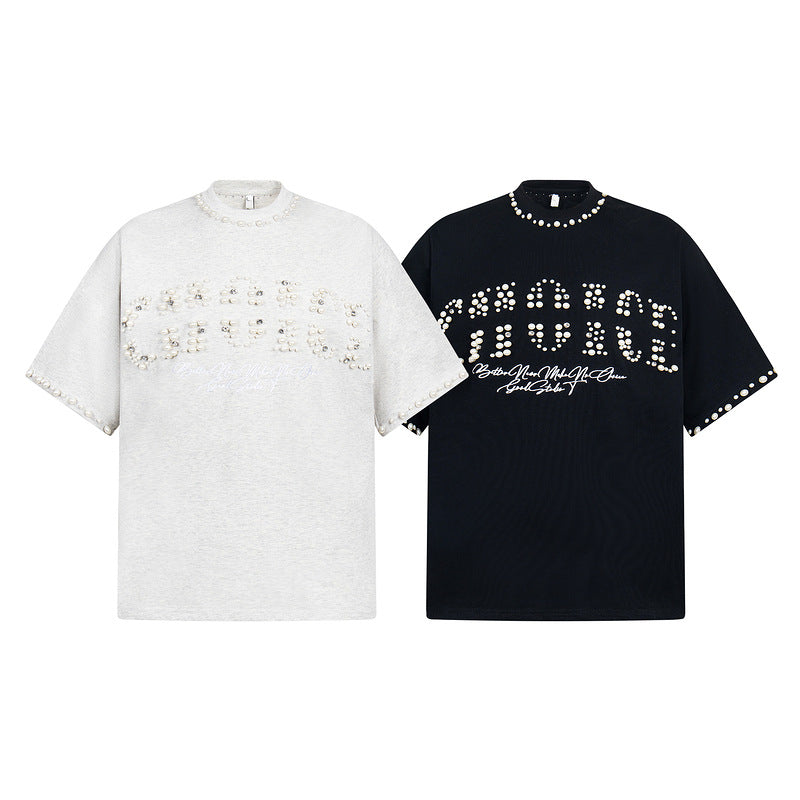 Camisas Retros Embroidered Short Sleeve T-Shirt Men's and Women's Summer Oversize