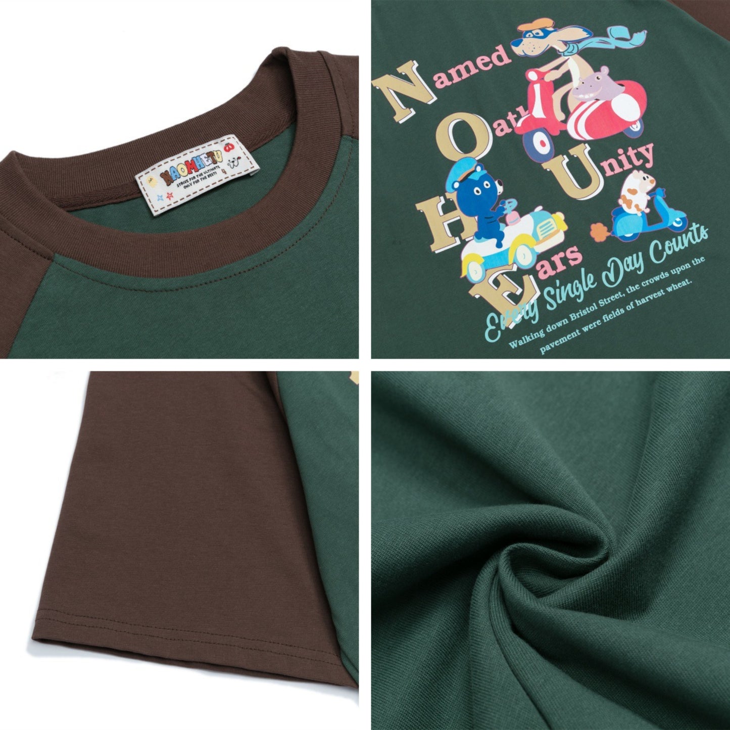 Vintage tarz t shirt vintage print short sleeve t-shirt oversize casual top