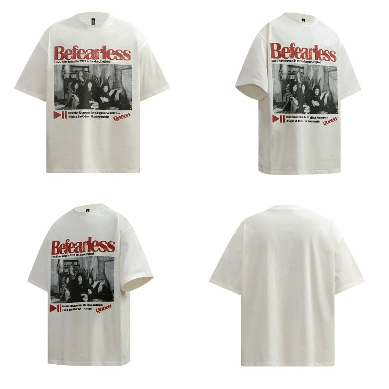 80s And 90s Vintage T Shirts Vintage Washing Old Band Short Sleeve T-Shirts
