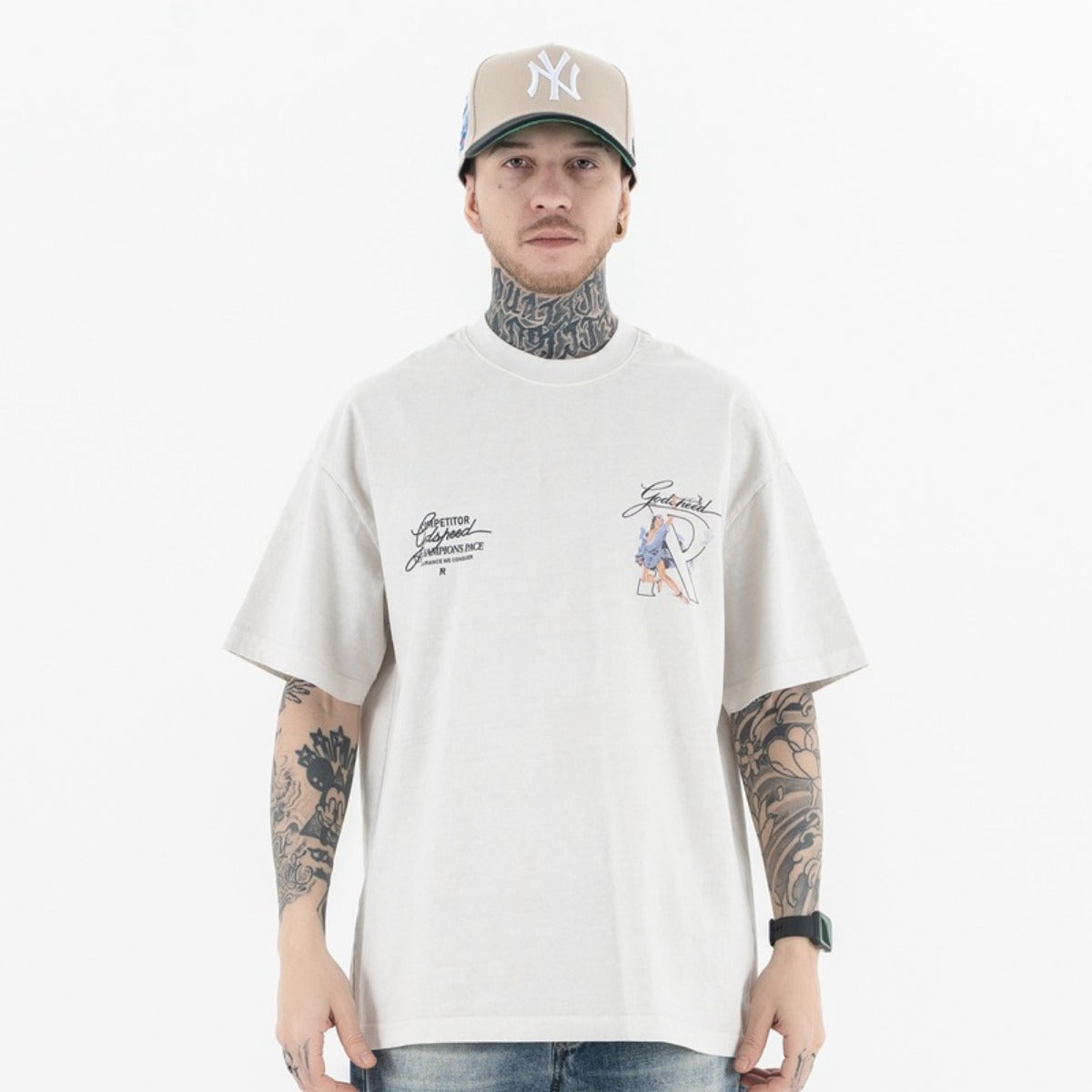 Vintage College Shirts Summer Vintage Crew Neck Short Sleeve T-Shirt