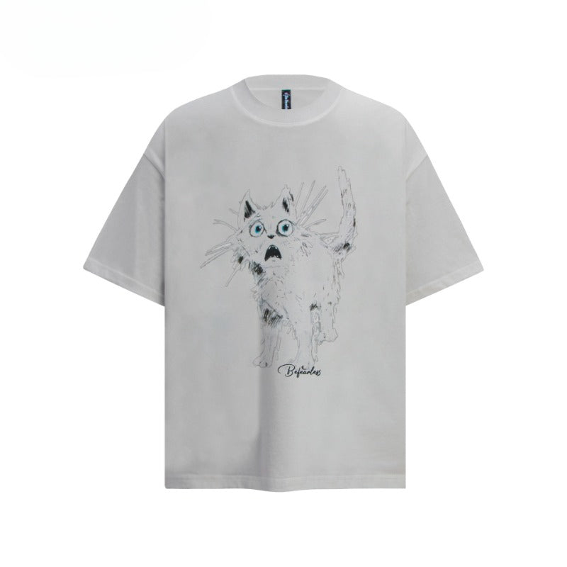 80s And 90s Vintage Surprise Kitten Short Sleeve T-Shirt