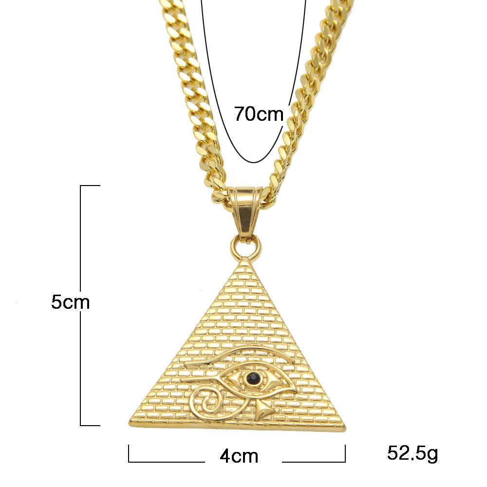 Jewelry 'The Eye of Horus' Pyramid Pendant Necklace Egypt Pieces The Eye of Horus